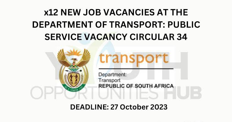 Transport Department Job Opportunities